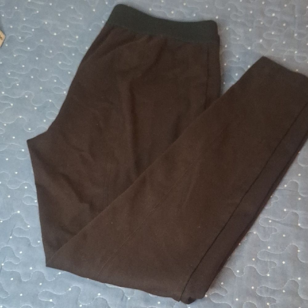 Talbots Brown Pull on pants size large petite